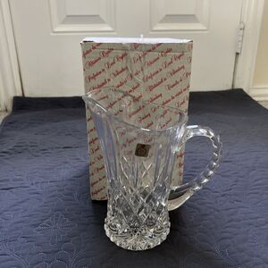 Natchmann Bleikristall VTG  24% Crystal Krug Pitcher 8.25” Tall Lead Crystal NIB